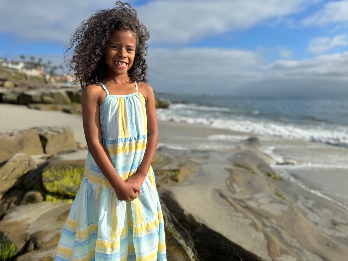 yellow and blue striped dress Mixed Emotions Floral Stripe Midi Dress