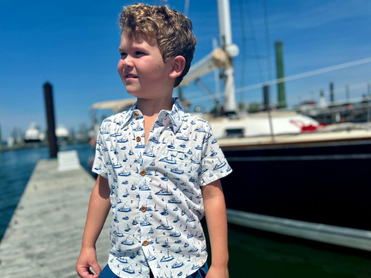 MAUI Printed - Navy Boats