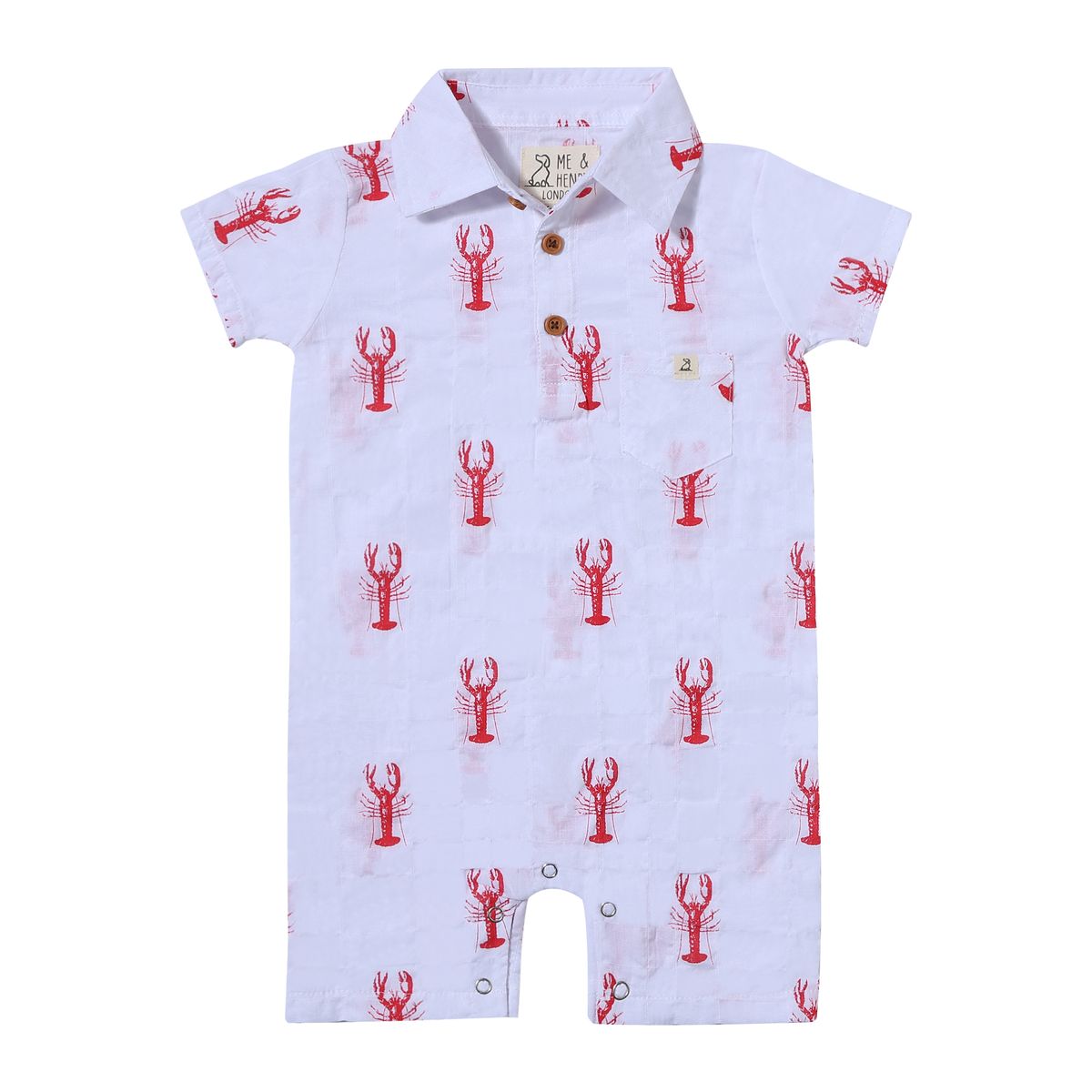 MOLOKAI Printed Romper - White Lobster