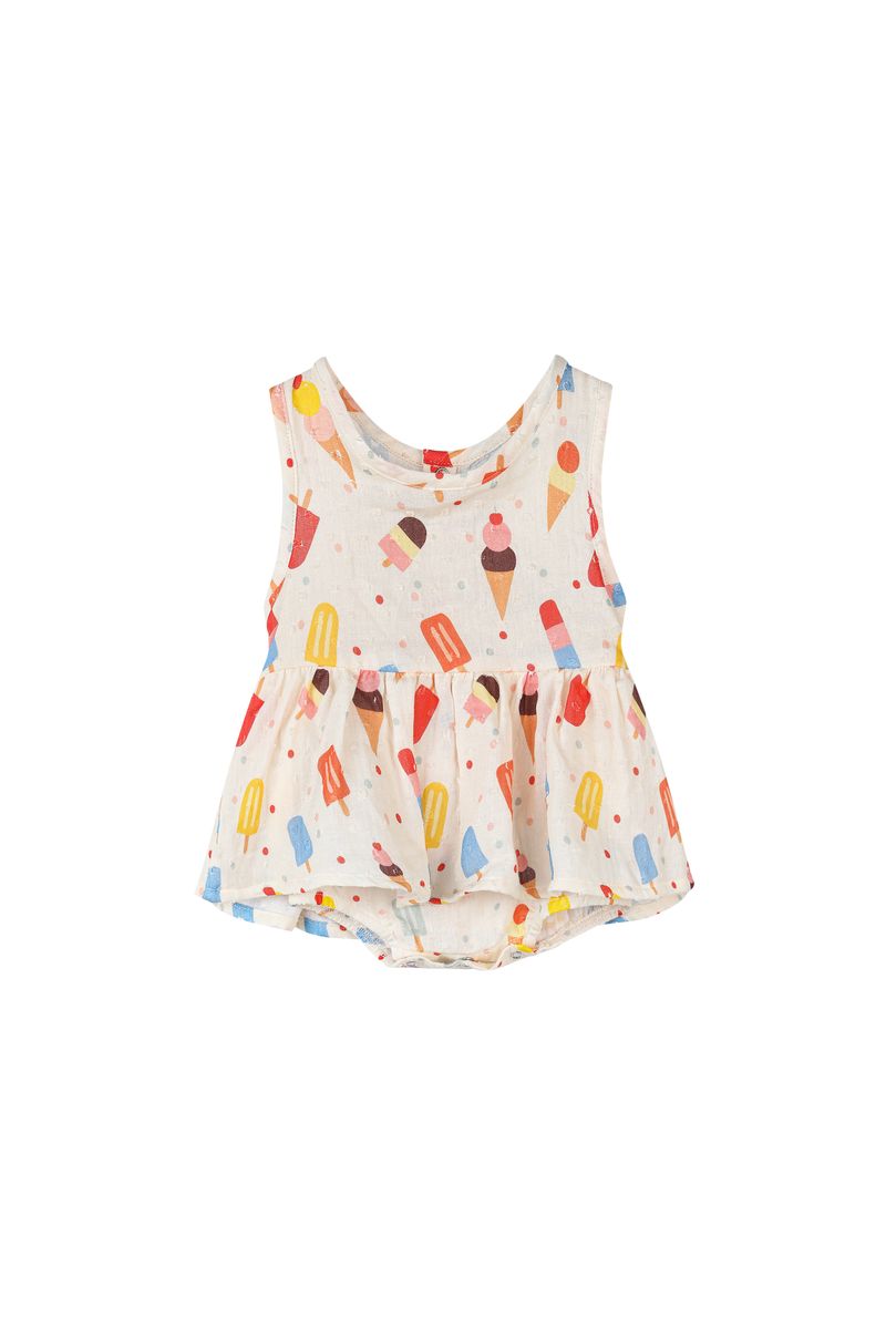 NELLIE ONESIE DRESS - Cream