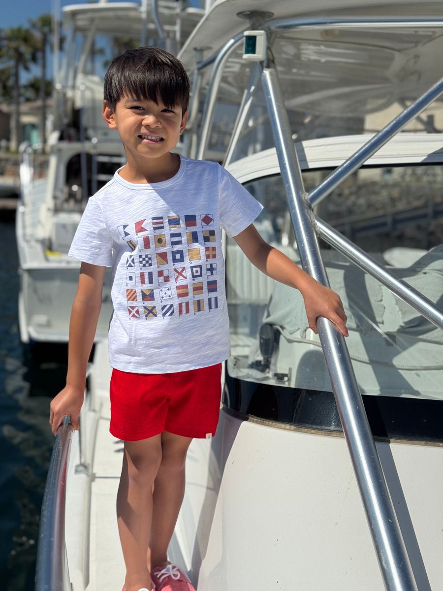 NEWQUAY Printed Tee - Nautical flags