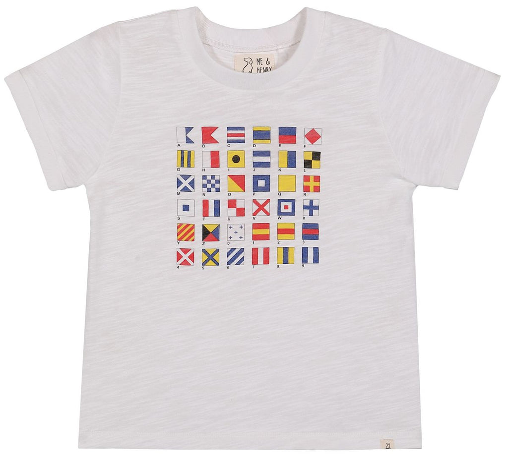 NEWQUAY Printed Tee - Nautical flags
