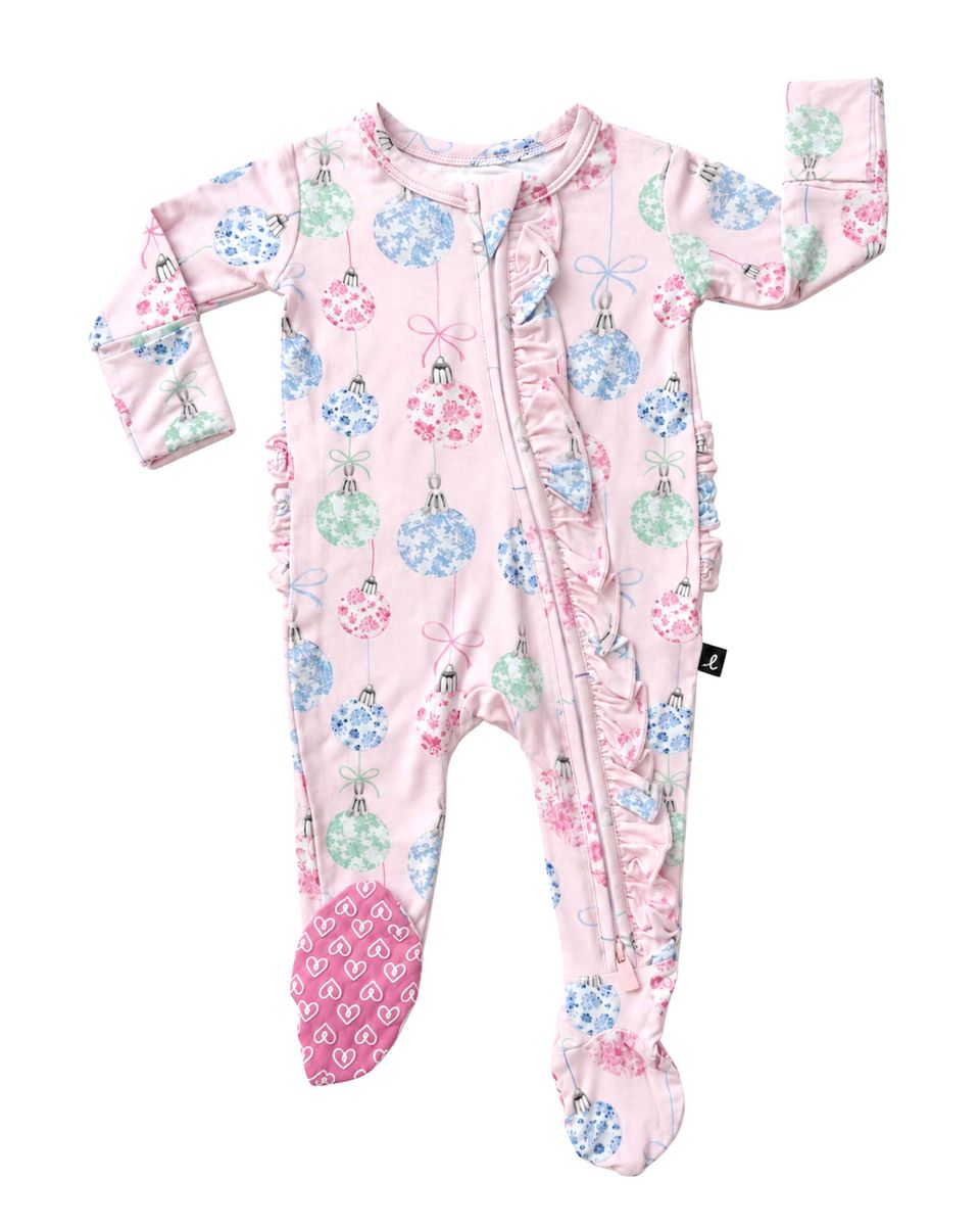 Mariah Ruffled Zippered Footie