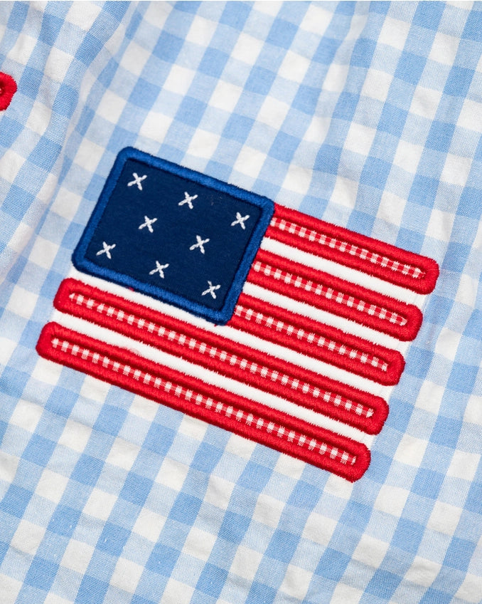 American Flag Applique Shortall