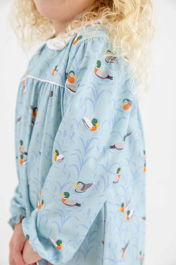 Long Sleeve Maerin Fitz Frock (Fine Weather for Ducks with Worth Avenue White)