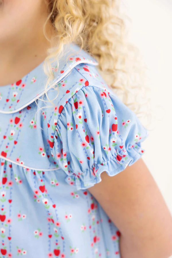 Holly Day Dress - First Day Flowers with Worth Avenue White