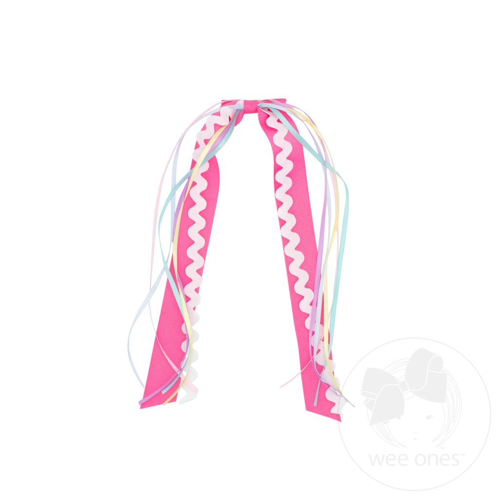 Ric-Rac with Grosgrain and Satin Streamers on a Hair Clip