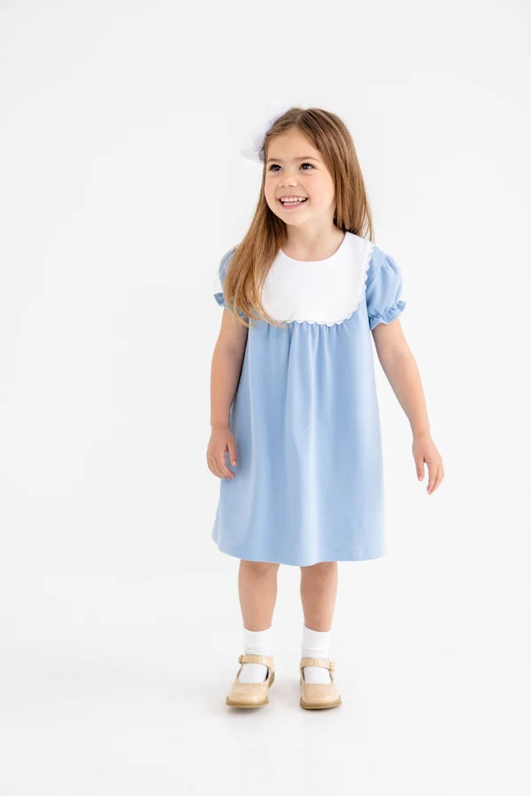 Pharish Frock - Barrington Blue with Worth Avenue White