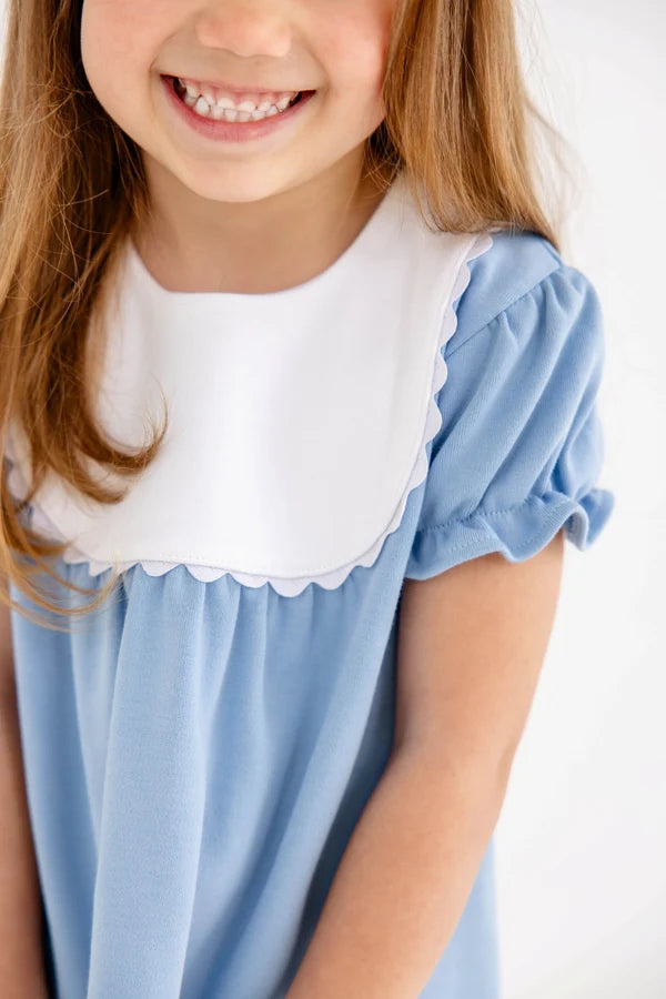 Pharish Frock - Barrington Blue with Worth Avenue White