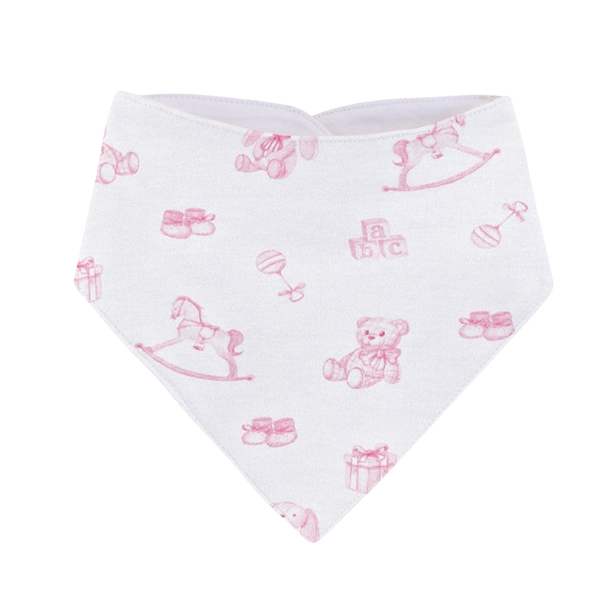 tiny baby toys - girl printed pima bandana bib - One Size