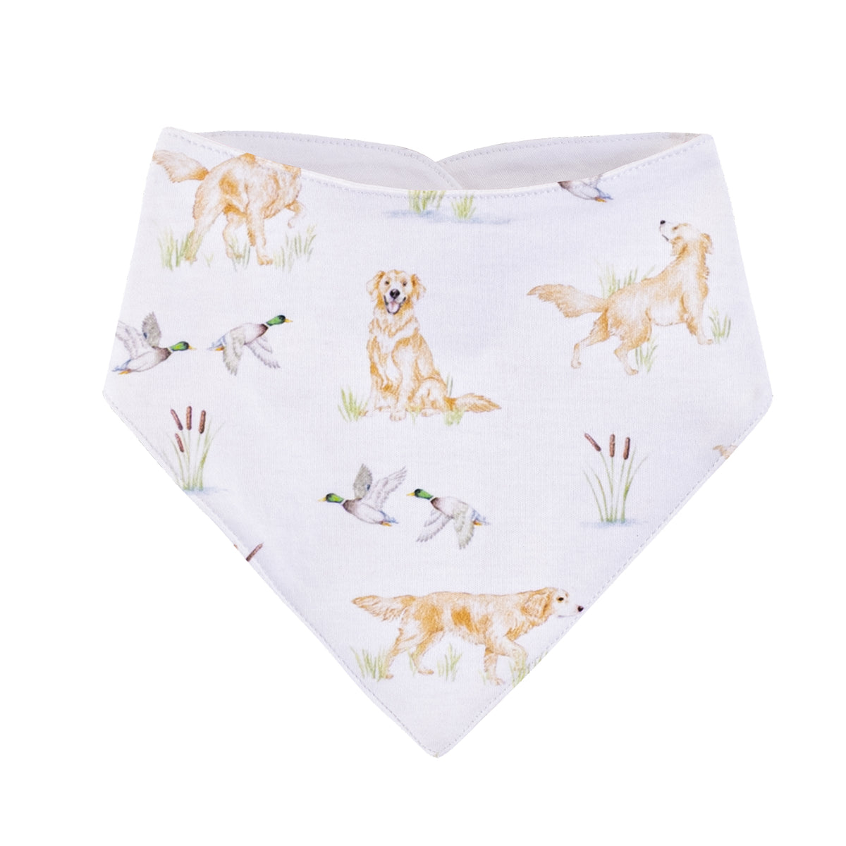 goldens & mallards printed pima bandana bib - One Size