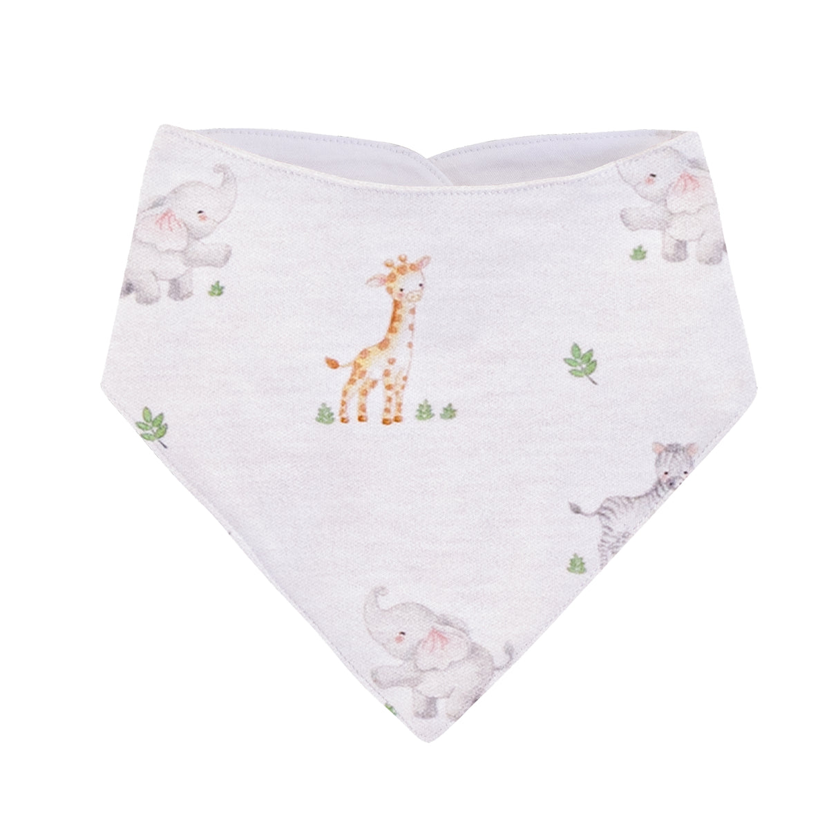 tiny safari printed pima bandana bib - One Size