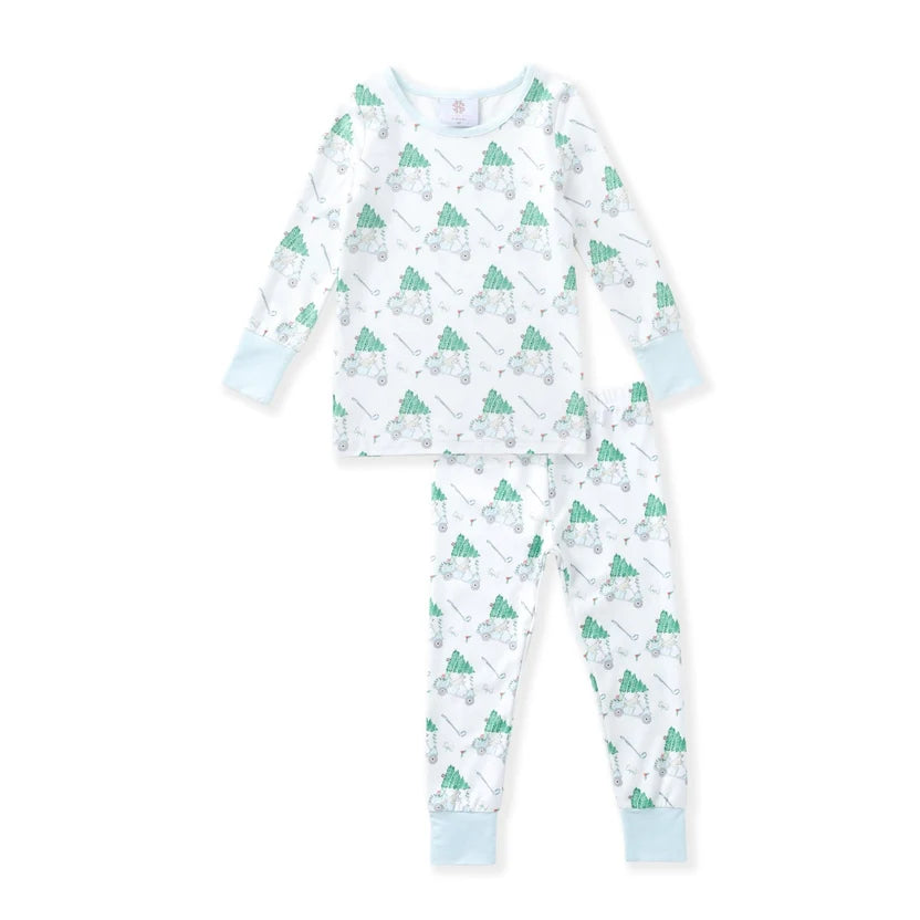 Swoon Blue Paw-Tee Christmas 2Pc Pajamas