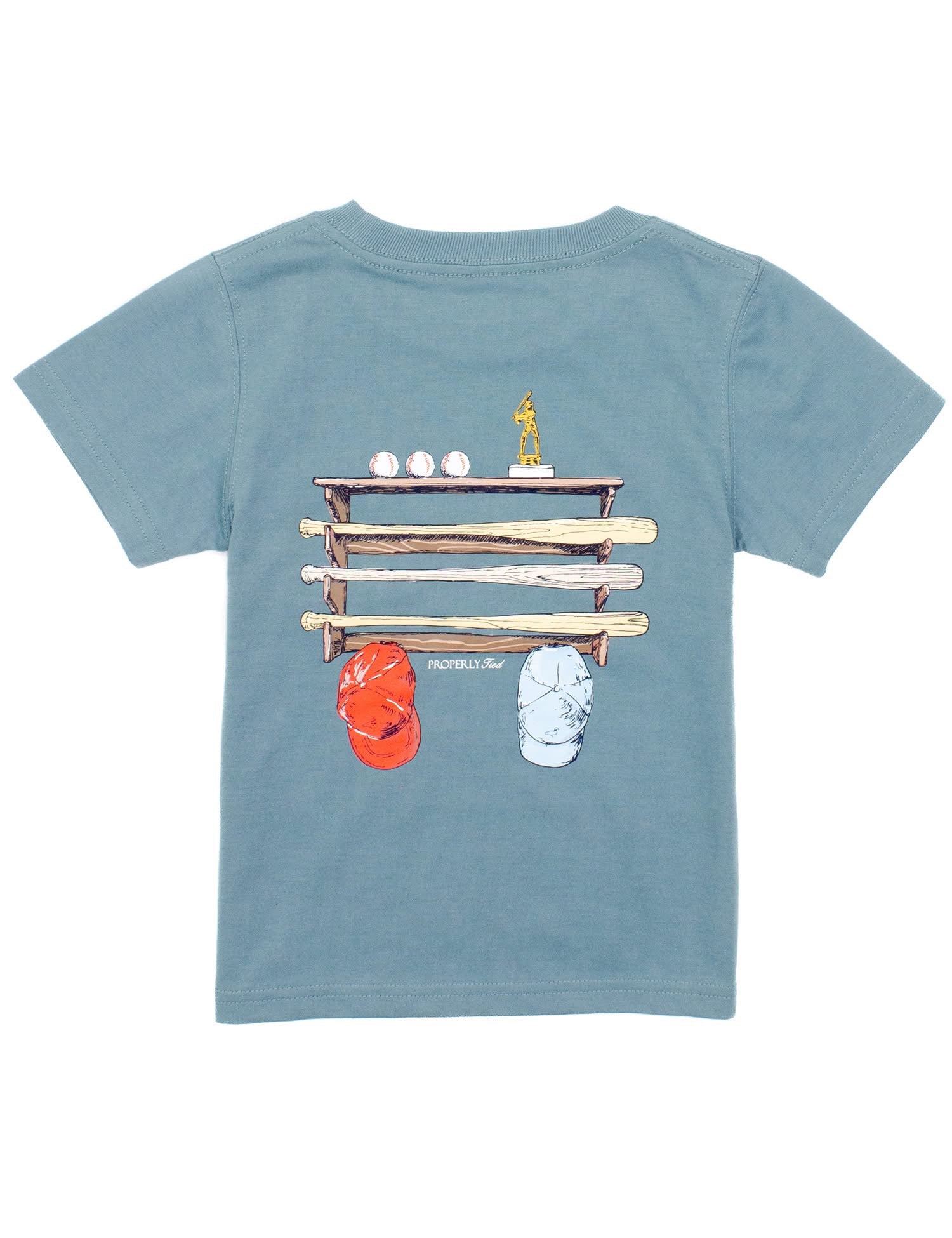 Bat Rack Short Sleeve Tee – Steel Blue