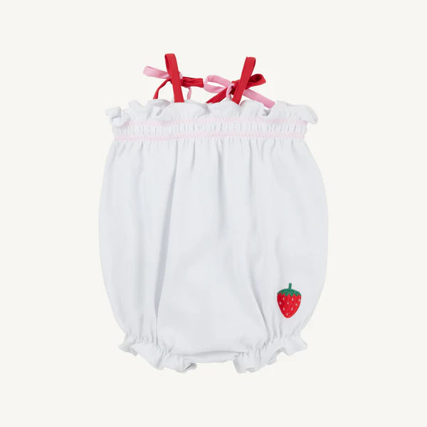 Rosey Romper - Strawberry Applique