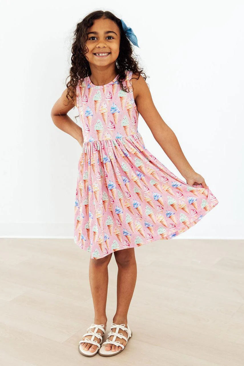 ICE CREAM DREAMS TANK TWIRL DRESS