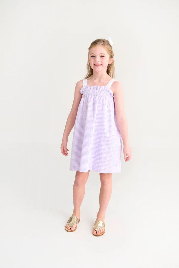 Lainey's Little Dress - Lavender Gingham