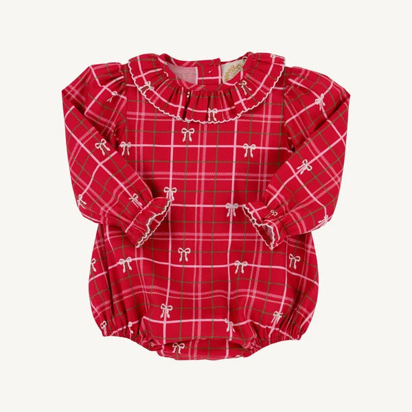 Long Sleeve Ramona Ruffle Bubble - Torrington Tartan with Palmetto Pearl
