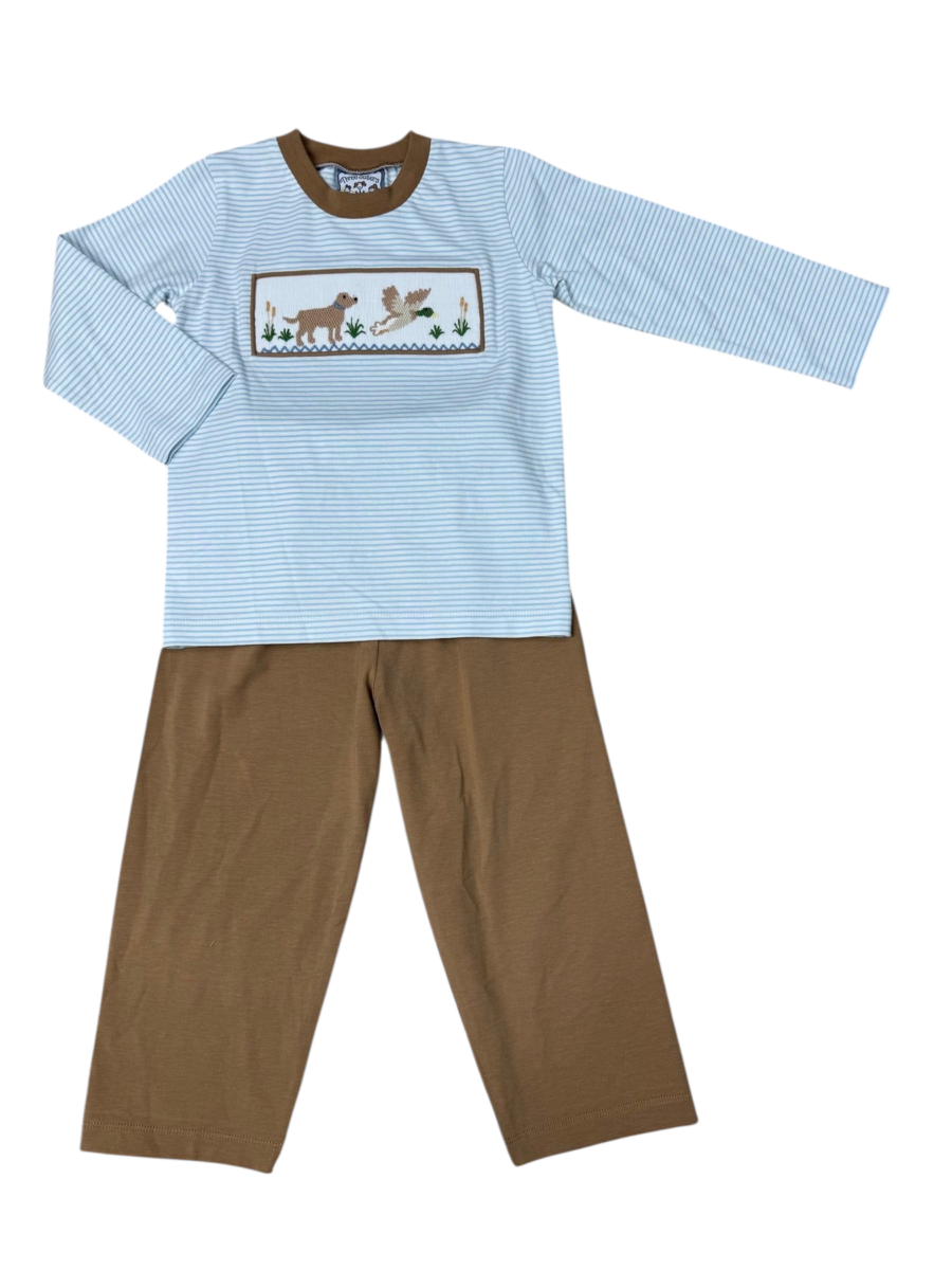 Duck Hunt Smocked Boys Pant Set