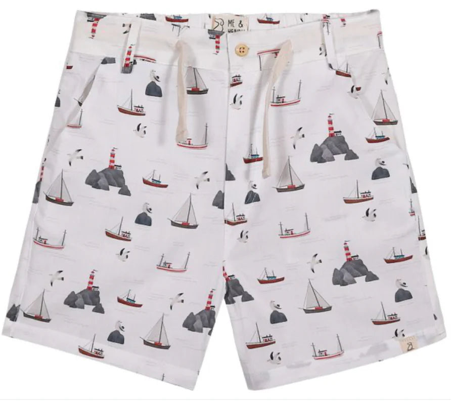 MAHALO WHITE HARBOUR PRINTED WOVEN SHORTS