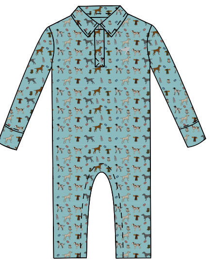 Performance Polo Baby Romper - Pups
