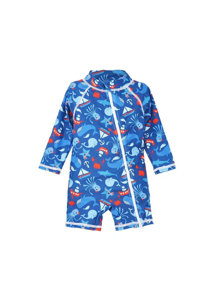 Boys Shortie Surf Swimsuit - Nautical Fun