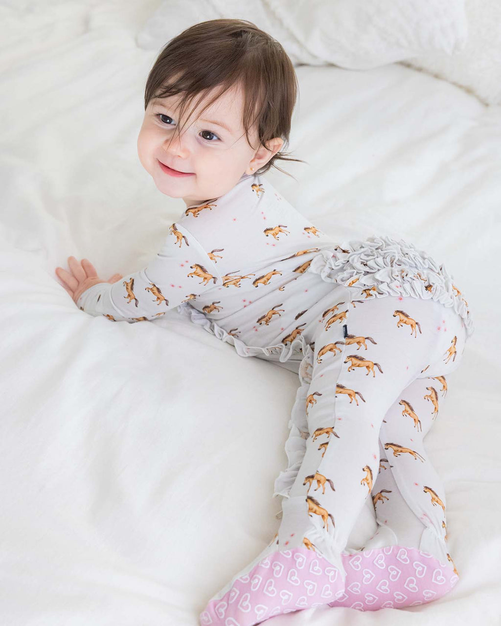 Juniper Ruffled Zippered Footie