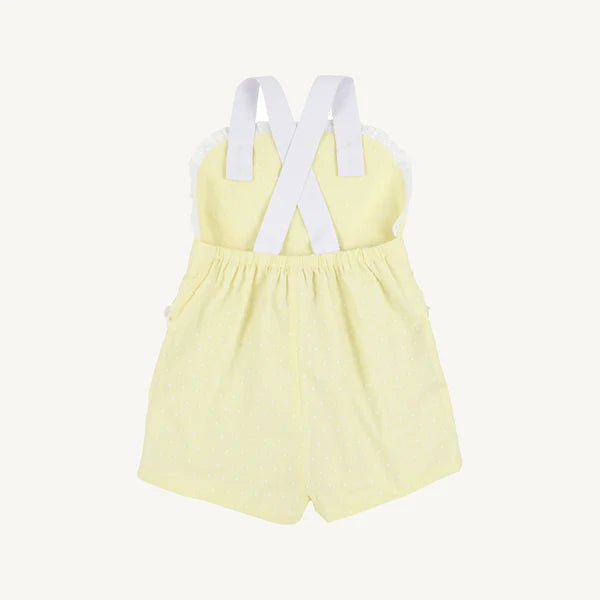 Ruthie Romper - York Yellow & Worth Avenue White Dallas Dot