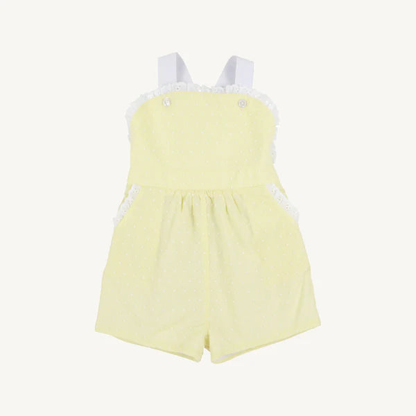 Ruthie Romper - York Yellow & Worth Avenue White Dallas Dot