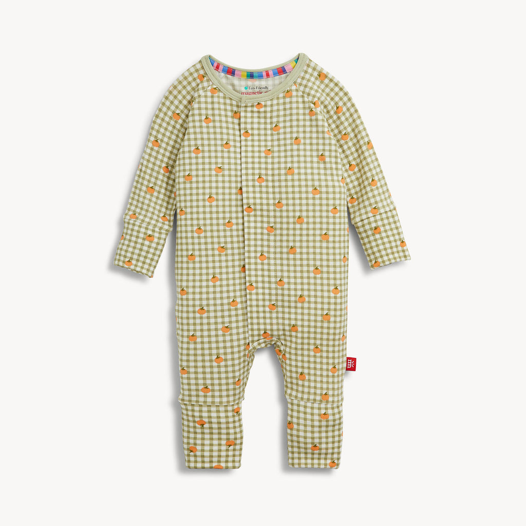 Pumpkin Plaid- Magnetic Convertible Coverall